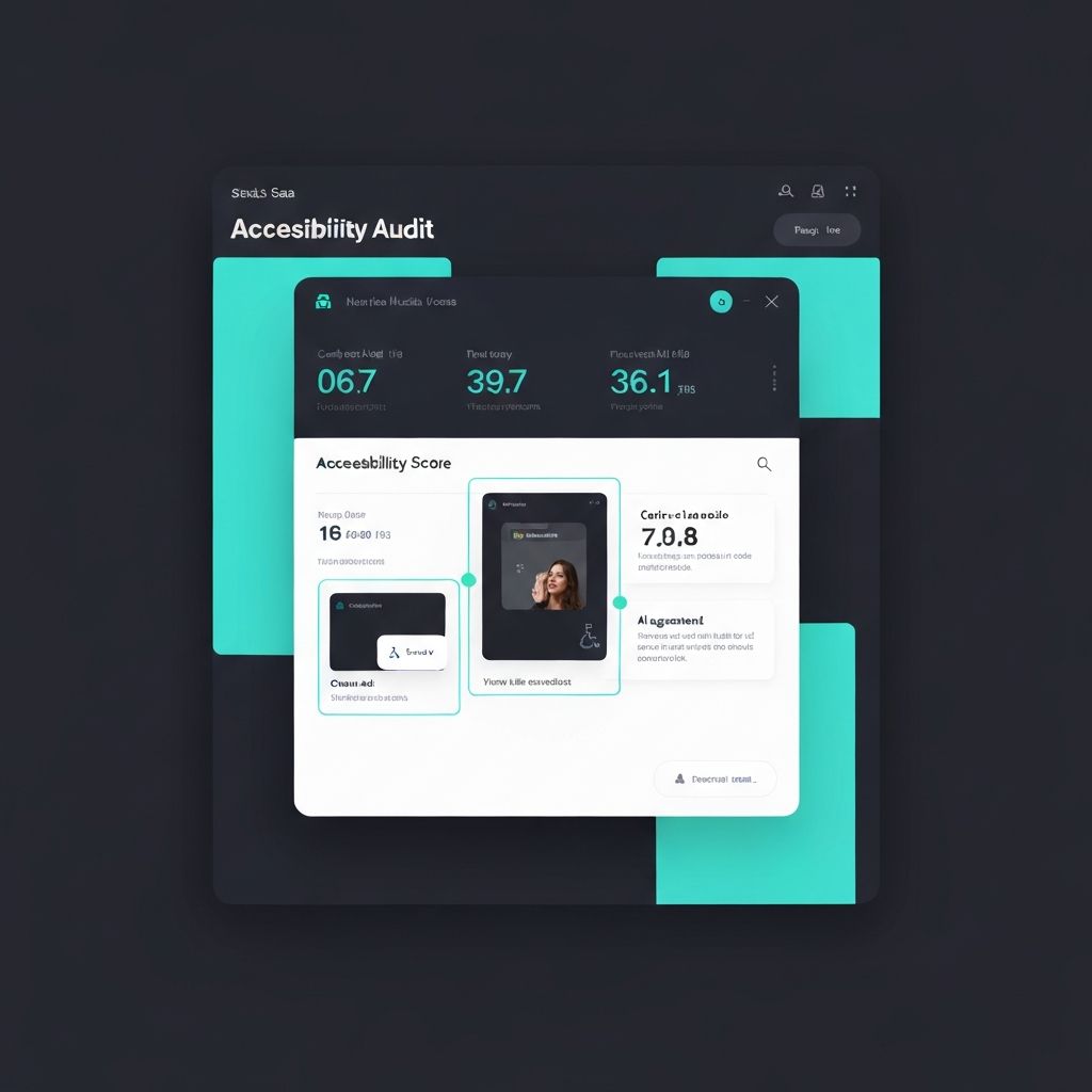 Lumina accessibility audit interface showing WCAG compliance analysis in Adobe Express